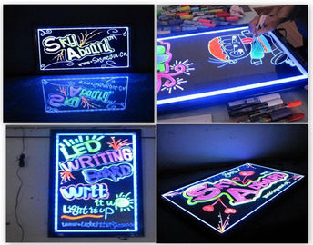 Uitwisbare Fluorescente LEIDENE schrijvende raad 30×40cm Opvlammende Animatie Volledige Kleur
