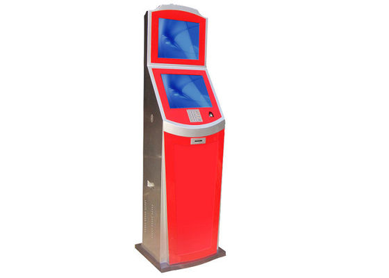 De Kiosk van restaurantwifi 3G Wayfinding Standalone met 17 duim Dubbele LCD Vertoning